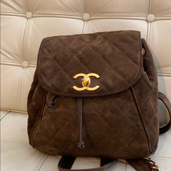 CHANEL Bags Authentic Chanel Suede Backpack Poshmark